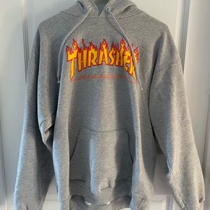 Grey “Thrasher” hoodie. Good condition.